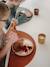 Assiette compartimentée en silicone beige+gris+rose - vertbaudet enfant 
