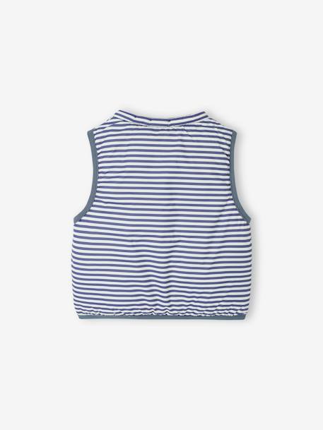 Doudoune bébé garçon sans manches réversible bleu grisé - vertbaudet enfant 