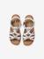 Sandales scratchées cuir enfant blanc - vertbaudet enfant 