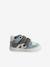 Baskets bébé garçon en cuir à scratchs bleu grisé+écru - vertbaudet enfant 