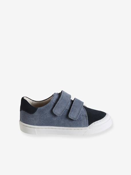 Baskets cuir scratchées enfant lot bleu - vertbaudet enfant 