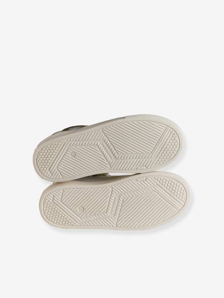 Gestoffeerde en geritste leren manden voor kinderen ecru - vertbaudet enfant 