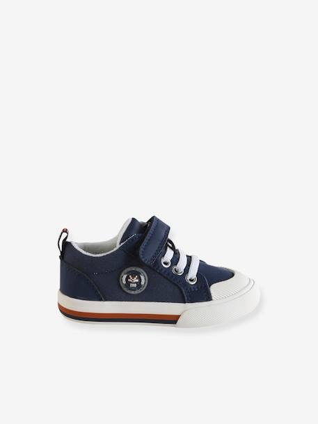 Vertbaudet baby sneakers met klittenband en veters marineblauw - vertbaudet enfant 