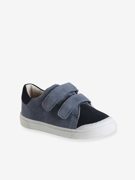 Baskets cuir scratchées enfant lot bleu - vertbaudet enfant 