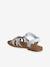Leren kindersandalen met klittenband veel blauw+wit - vertbaudet enfant 