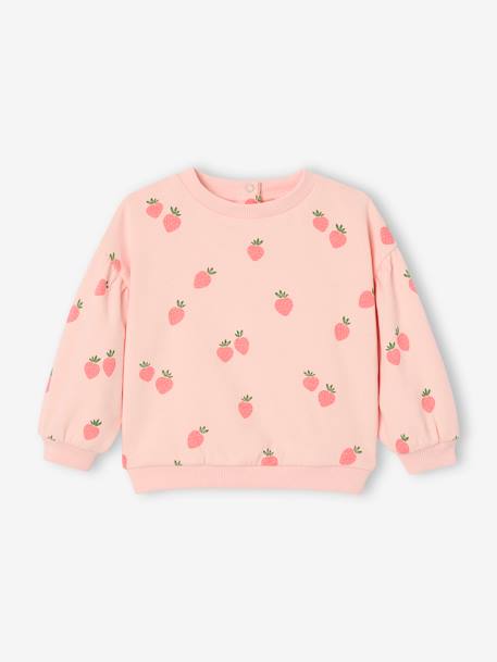 Sweat bébé en molleton imprimé blush+kaki+rose - vertbaudet enfant 