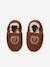 Chaussons élastiqués en cuir souple bébé lot marron+marron imprimé+vert imprimé - vertbaudet enfant 