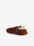 Chaussons élastiqués en cuir souple bébé lot marron+marron imprimé+vert imprimé - vertbaudet enfant 