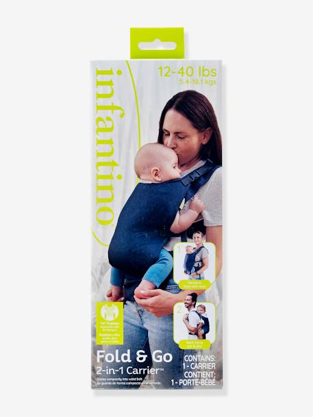 Porte-Bébé nomade Fold n Go - gris - vertbaudet enfant 
