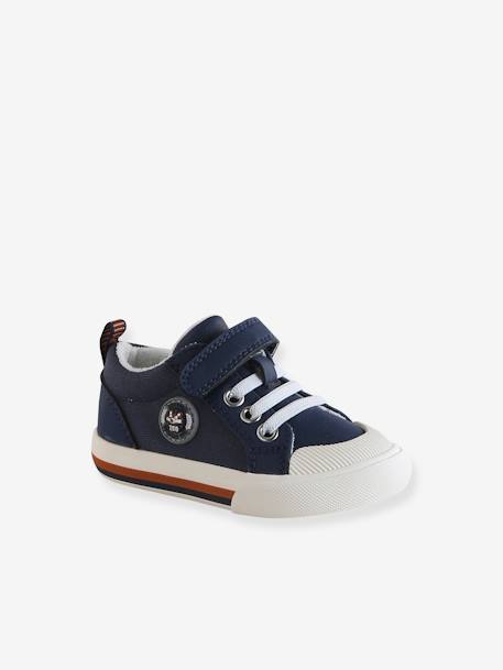 Vertbaudet baby sneakers met klittenband en veters marineblauw - vertbaudet enfant 