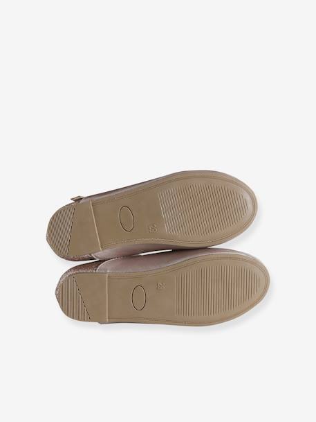 Glanzende ballerina's voor kinderen, collectie kleuterschool goud - vertbaudet enfant 
