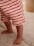Combishort bébé fille jersey effet tricot rayé rouge - vertbaudet enfant 