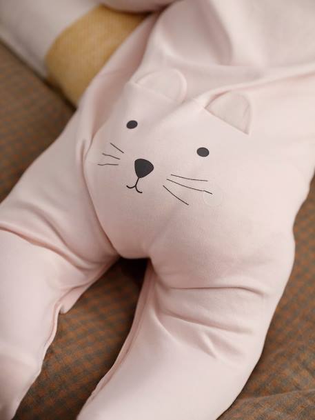 Pyjama bébé chat rose pâle - vertbaudet enfant 