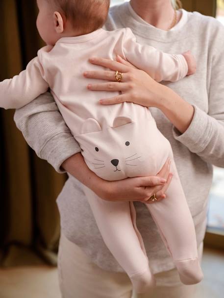 Pyjama bébé chat rose pâle - vertbaudet enfant 