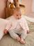 Gilet bébé matelassé en gaze de coton double face rose pâle - vertbaudet enfant 