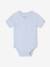 Lot de 3 bodies naissance manches courtes 'mon petit c½ur' bleu ciel - vertbaudet enfant 
