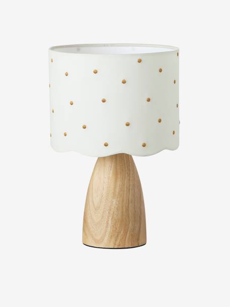 Lampe de chevet pois brodés écru - vertbaudet enfant 