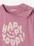 Babyshirt 'Happy Youpi' met korte mouwen en van biologisch katoen paars - vertbaudet enfant 