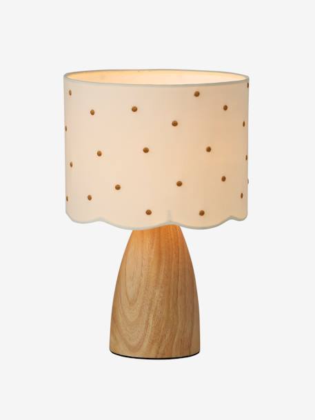 Bedlampje met geborduurde stippen ecru - vertbaudet enfant 