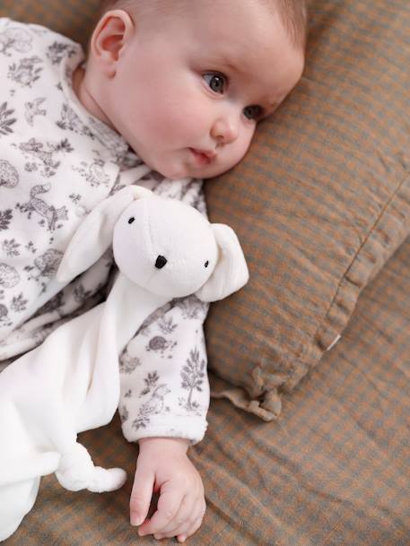Set van fluwelen slaappakje en knuffel ecru - vertbaudet enfant 