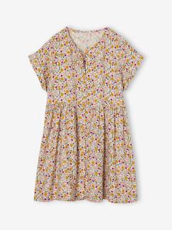-Geknoopte meisjesjurk met bloemen
