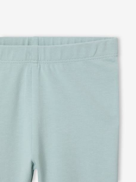 Set van 3 effen leggings Basics baby grijsblauw+oudroze - vertbaudet enfant 