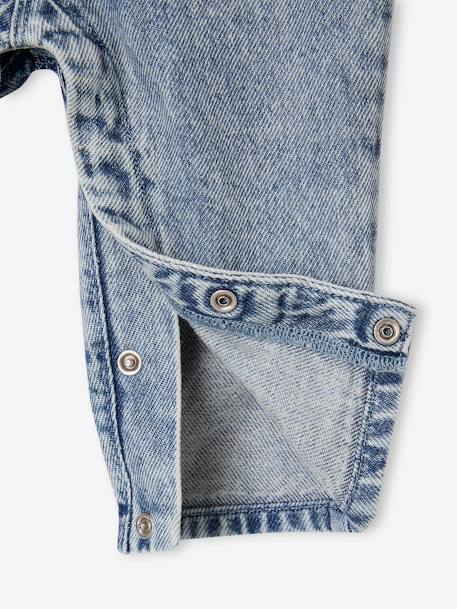 Babyset gestreept T-shirt en jeans tuinbroek double stone - vertbaudet enfant 