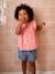Baby denim short met madeliefborduursel double stone+stone - vertbaudet enfant 