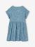 Robe à fleurs boutonnée fille bleu ciel+blush+écru - vertbaudet enfant 