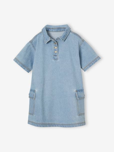Robe en jean fille bleu clair - vertbaudet enfant 