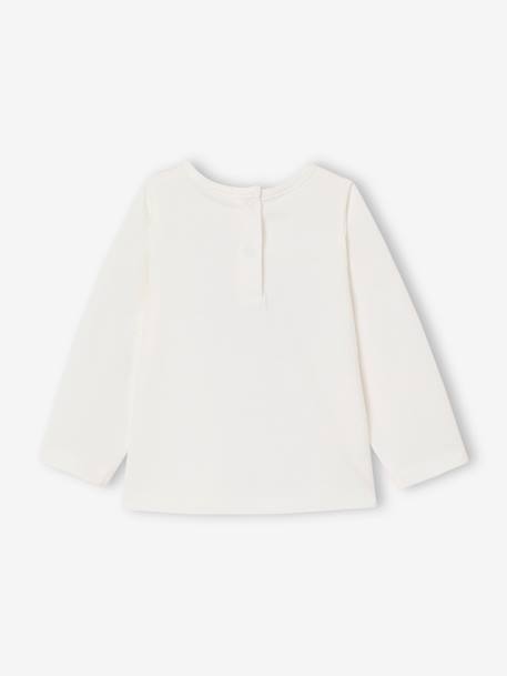 T-shirt baby peetvader / peetmoeder met drukknoopjes op de rug groengrijs+wit - vertbaudet enfant 