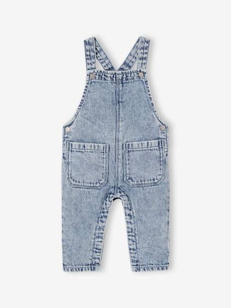 Babyset gestreept T-shirt en jeans tuinbroek double stone - vertbaudet enfant 