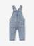 Babyset gestreept T-shirt en jeans tuinbroek double stone - vertbaudet enfant 