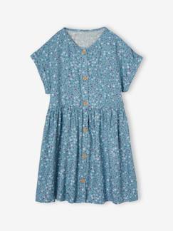 -Geknoopte meisjesjurk met bloemen