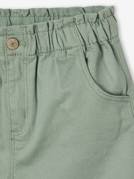 Basics treggingshort voor meisjes gemakkelijk aan te trekken paars+rozen+saliegroen - vertbaudet enfant 