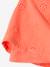 Blouse en gaze de coton brodée fille blanc+corail - vertbaudet enfant 