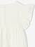 Blouse en gaze de coton brodée fille blanc+corail - vertbaudet enfant 