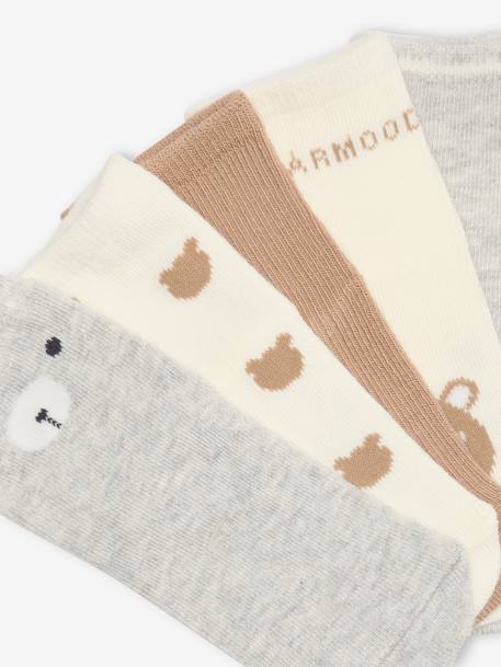 Lot de 5 paires de chaussettes « ourson » bébé écru - vertbaudet enfant 