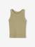 Meisjessweater in ribstof beige+blauw, gestreept+ecru+saliegroen - vertbaudet enfant 