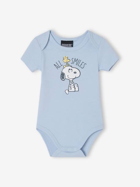 Lot de 2 Bodies bébé Snoopy Peanuts jaune pastel - vertbaudet enfant 