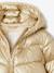 Doudoune fille légère à capuche effet brillant métallisé or - vertbaudet enfant 