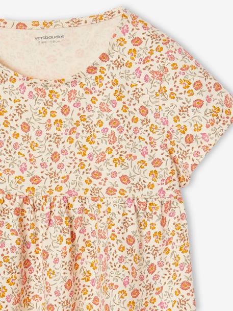 Ensemble fille robe + gilet mauve+rose+rose imprimé - vertbaudet enfant 