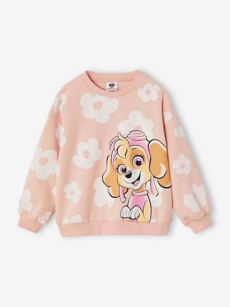 Sweat Pat Patrouille à fleurs fille motif Stella rose poudré - vertbaudet enfant 