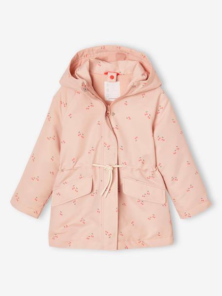 Parka fille 3 en 1 à capuche rose pâle - vertbaudet enfant 