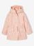 Parka fille 3 en 1 à capuche rose pâle - vertbaudet enfant 