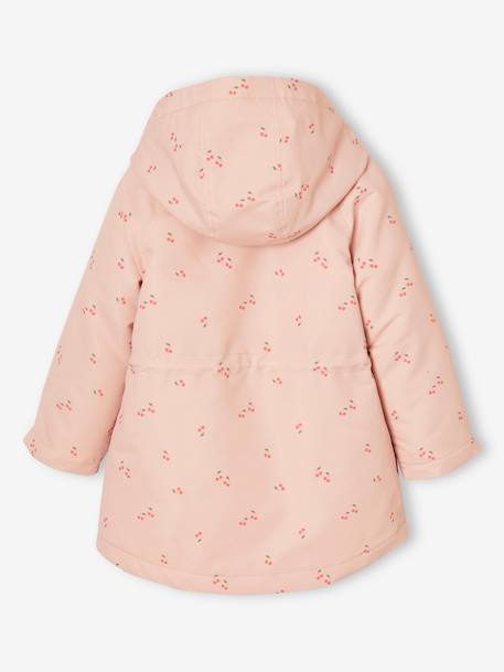Parka fille 3 en 1 à capuche rose pâle - vertbaudet enfant 