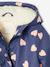 Ciré fille à capuche doublé sherpa anthracite+indigo+rose pâle - vertbaudet enfant 