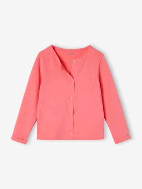 Ensemble fille robe + gilet mauve+rose+rose imprimé - vertbaudet enfant 