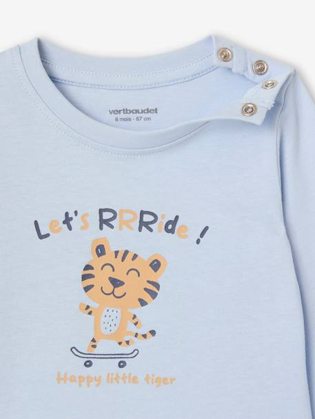 Set van 2 babyshirts met lange mouwen hemelsblauw - vertbaudet enfant 
