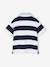 Gestreepte polo met dubbele kraag blauw, gestreept - vertbaudet enfant 